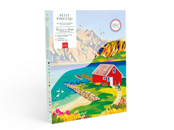 COFFRET PEINTURE AU NUMÉRO - PETIT PINCEAU - RANDONNÉE EN NORVÈGE PAR NOLWENN STUDIO