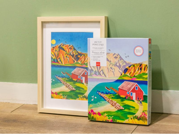 COFFRET PEINTURE AU NUMÉRO - PETIT PINCEAU - RANDONNÉE EN NORVÈGE PAR NOLWENN STUDIO