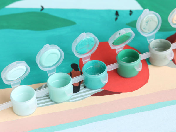 COFFRET PEINTURE AU NUMÉRO - PETIT PINCEAU - ST BARTHÉLEMY PAR LÉA MORICHON