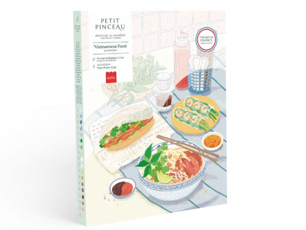COFFRET PEINTURE AU NUMÉRO - PETIT PINCEAU - VIETNAMESE FOOD PAR JAYNE WONG