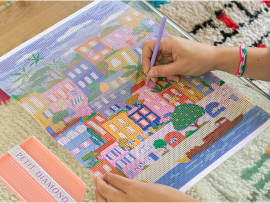 COFFRET PETIT DIAMOND - DIAMOND PAINTING MAISONS COLORÉES PAR CORALIE FAU