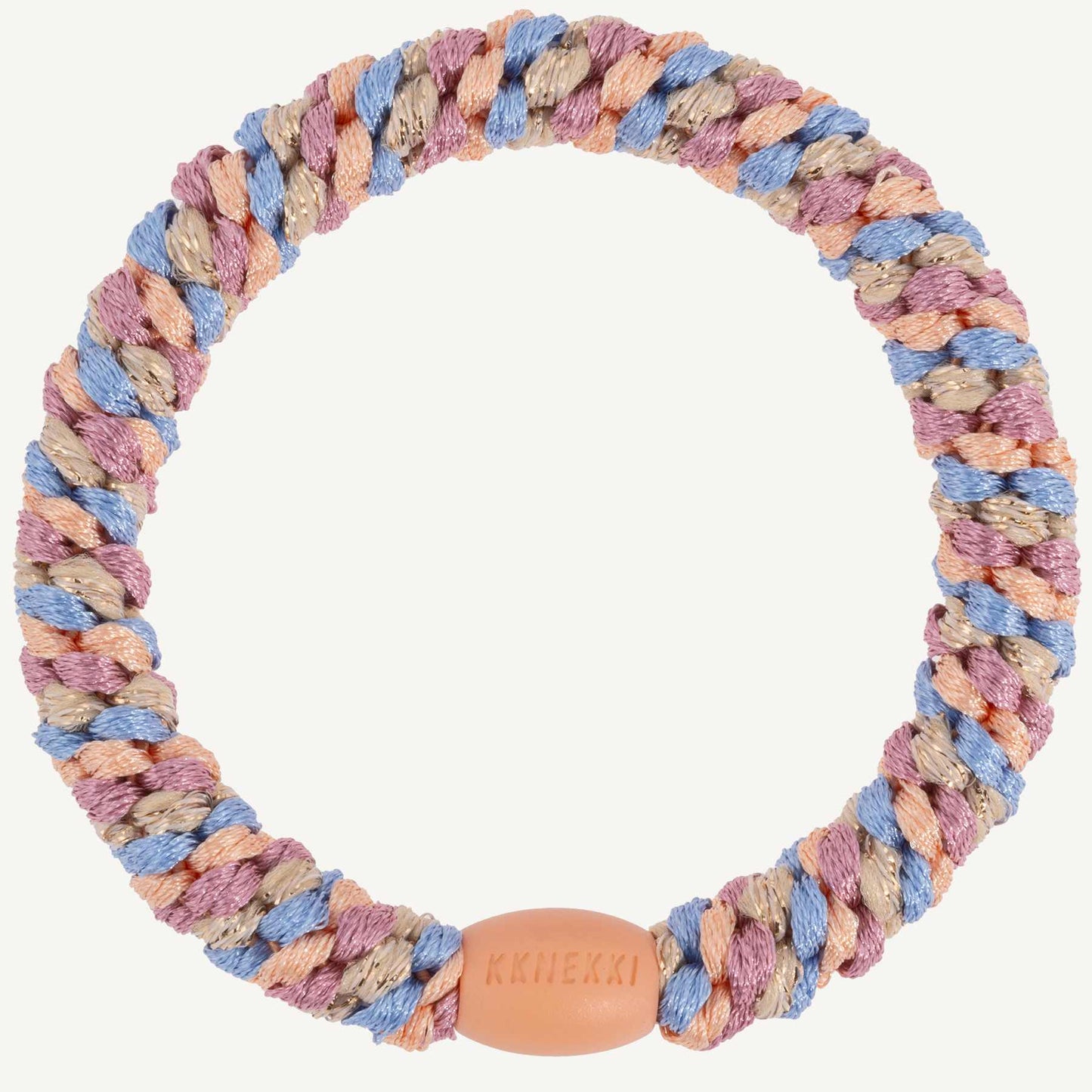 Chouchou élastique PEACH BLEU GLITTER