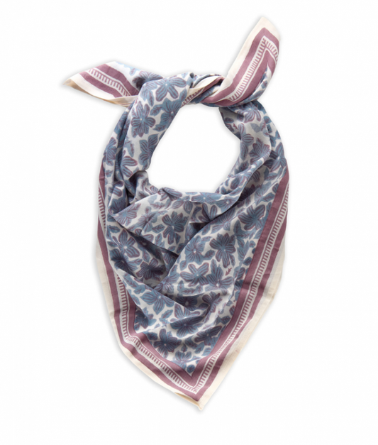 GRAND FOULARD INDIEN - MANOA AZUL