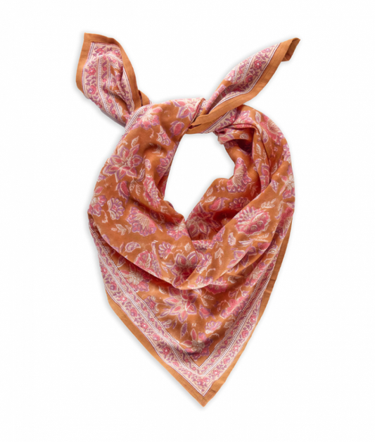 GRAND FOULARD INDIEN - MATIRA PRALINE