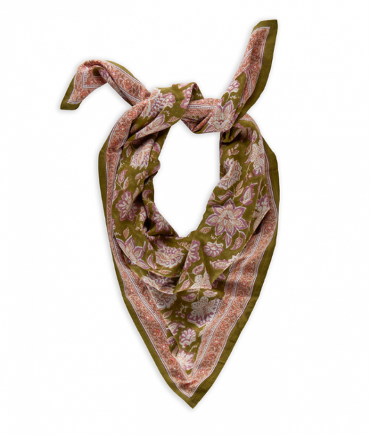 GRAND FOULARD INDIEN - MATIRA VERDE
