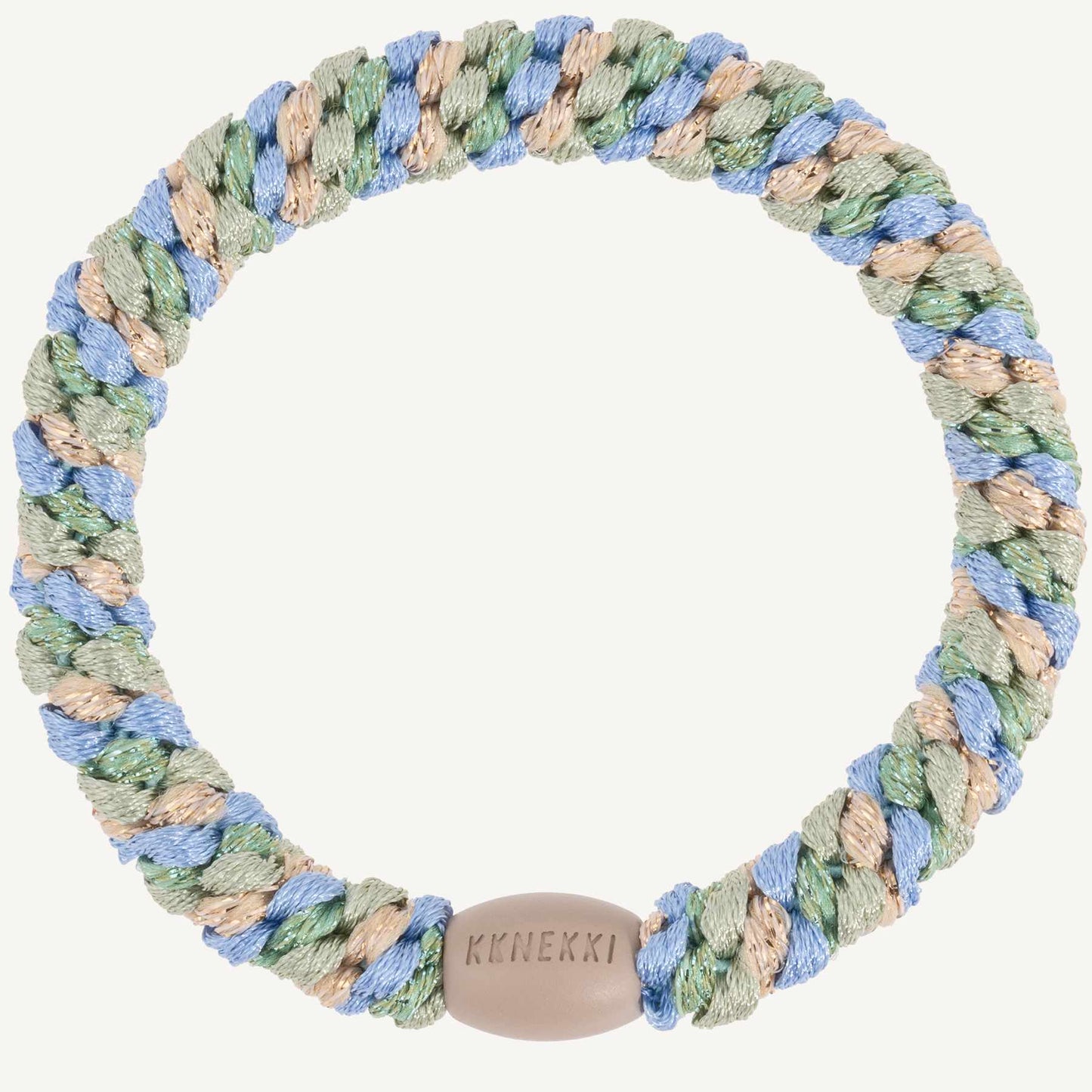 Chouchou élastique PISTACHE ARC-EN-CIEL
