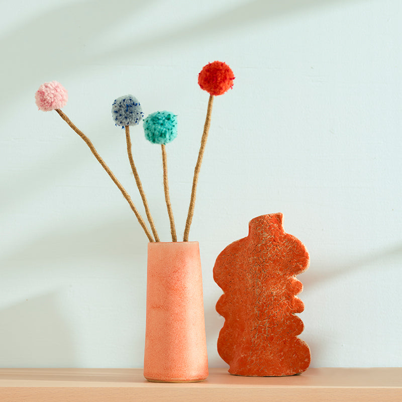 Fleur Pompon bleu