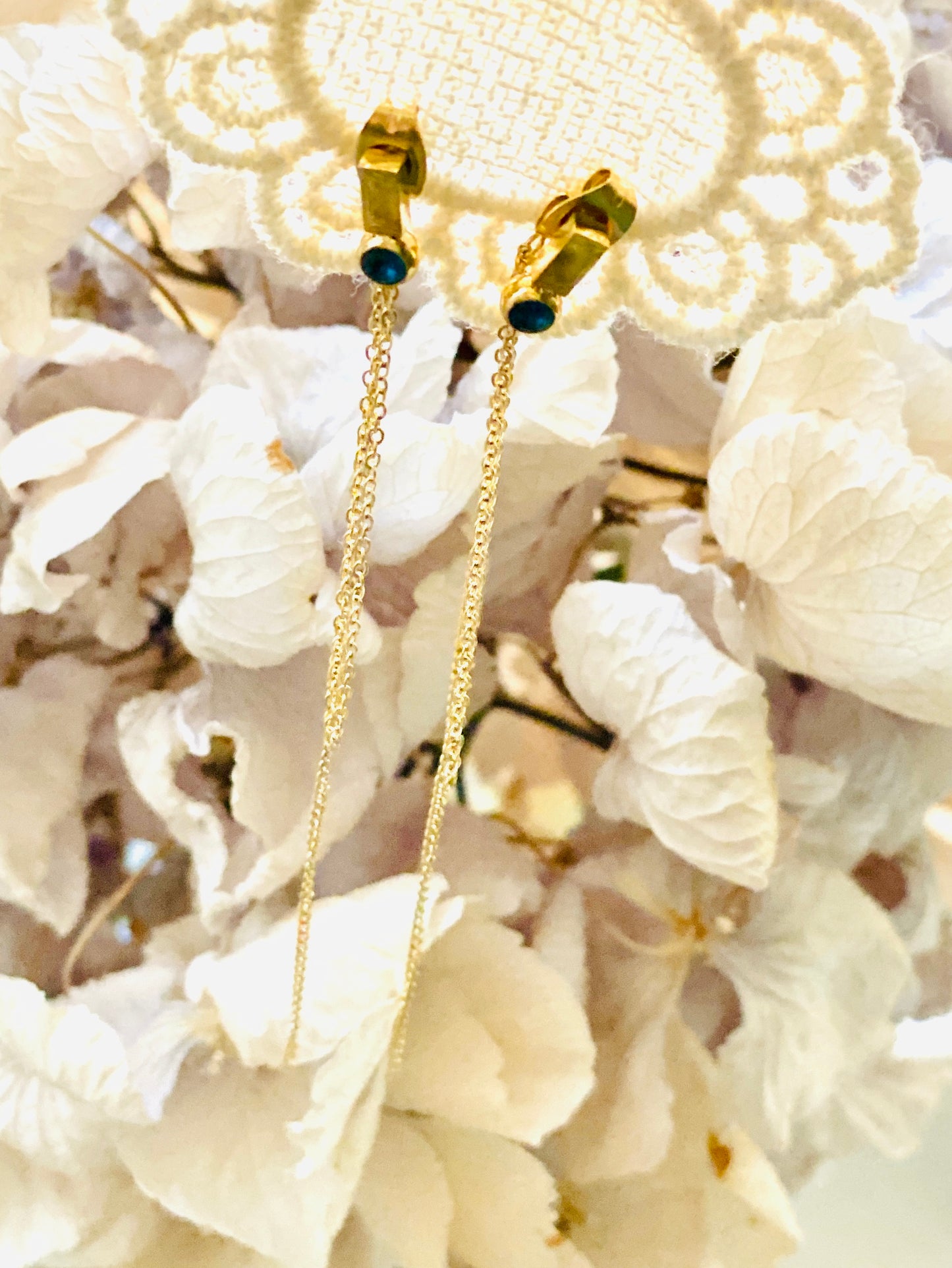 Boucles d'oreille Victoria bleu