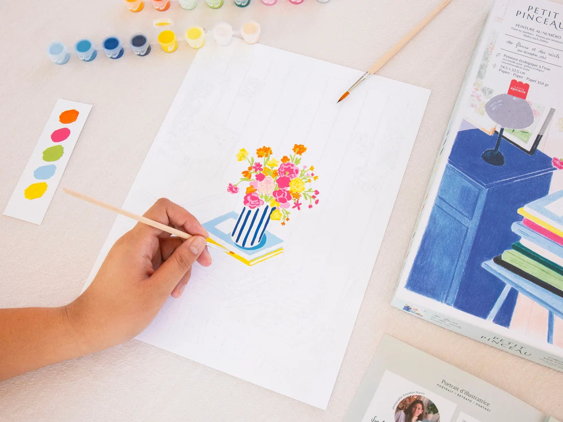 Coffret peinture au numéro - DES FLEURS ET DES RECITS
