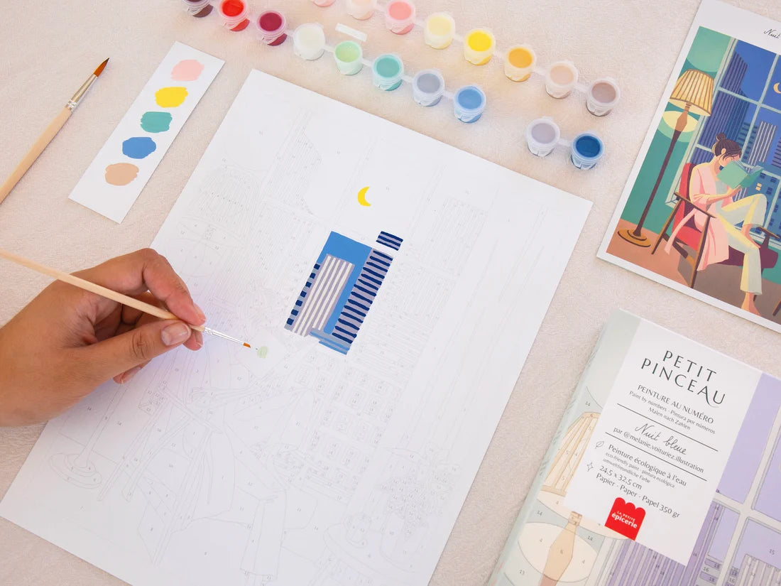 Coffret peinture au numéro - NUIT BLEUE