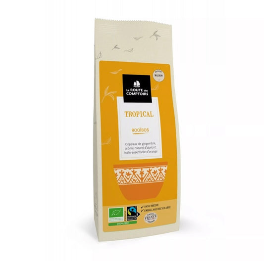 Rooibos TROPICAL - Gingembre, abricot, orange - Sachet 100g