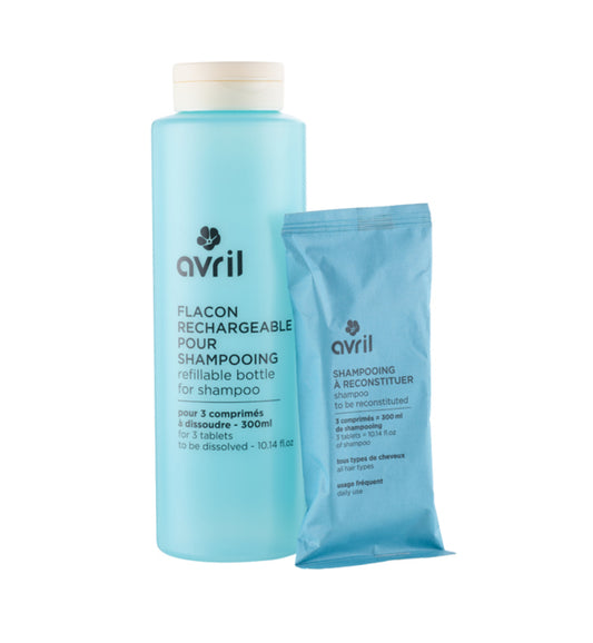 Kit shampooing en pastilles + flacon