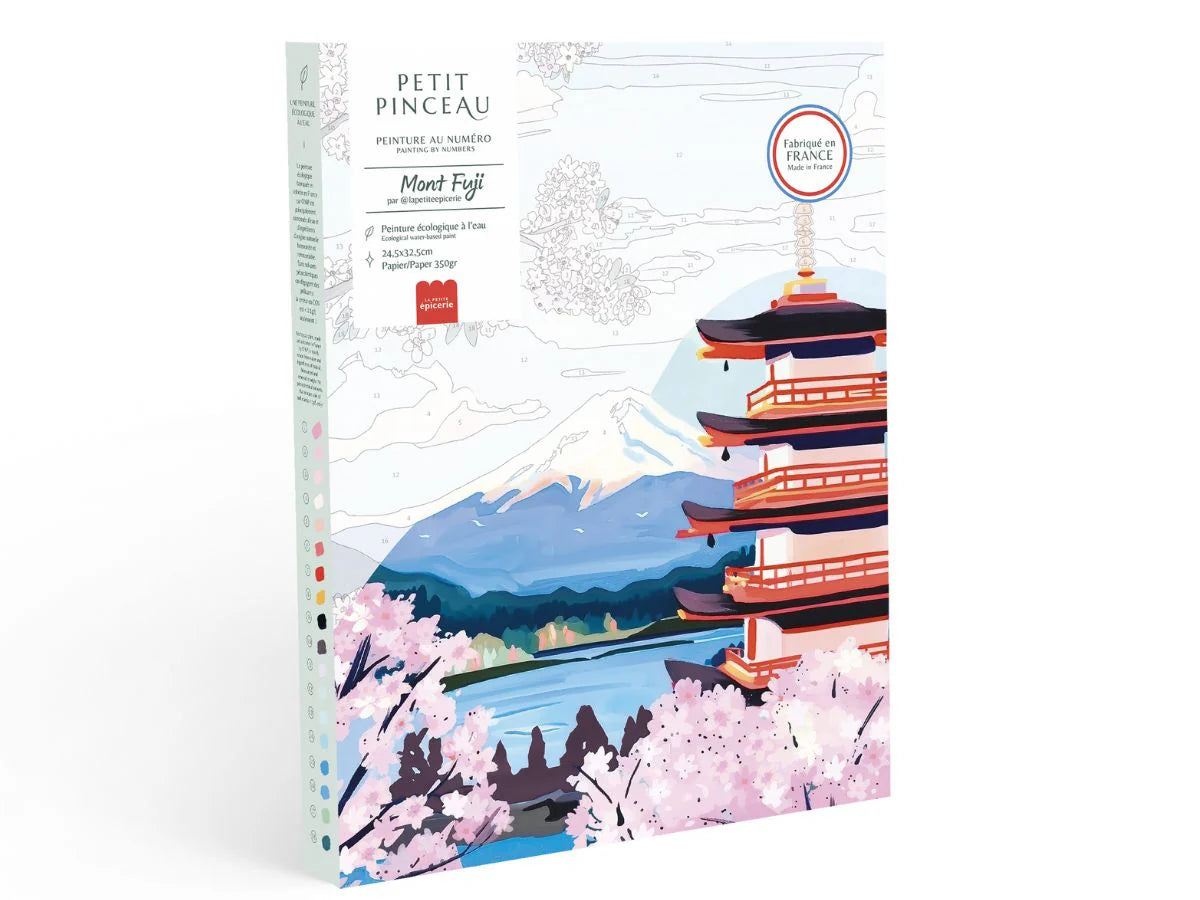 COFFRET PEINTURE AU NUMÉRO - PETIT PINCEAU - MONT FUJI PAR LA PETITE ÉPICERIE