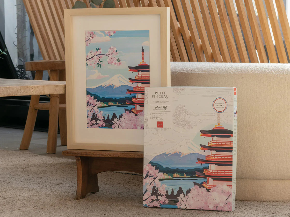 COFFRET PEINTURE AU NUMÉRO - PETIT PINCEAU - MONT FUJI PAR LA PETITE ÉPICERIE