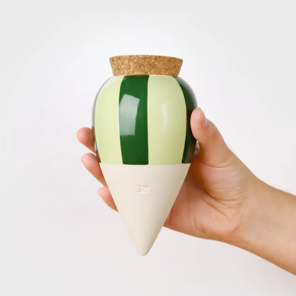 Olla - Rayé vert et vert foncé