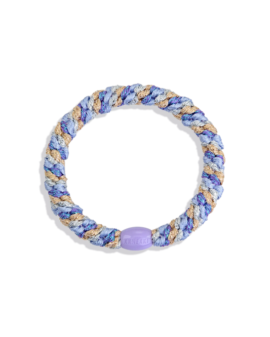 Chouchou élastique  BLEU VIOLET BEIGE