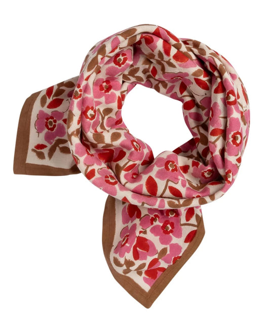 GRAND FOULARD INDIEN - AMELIA PINK
