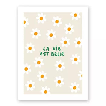 Affiche A4 La vie est belle 🍋