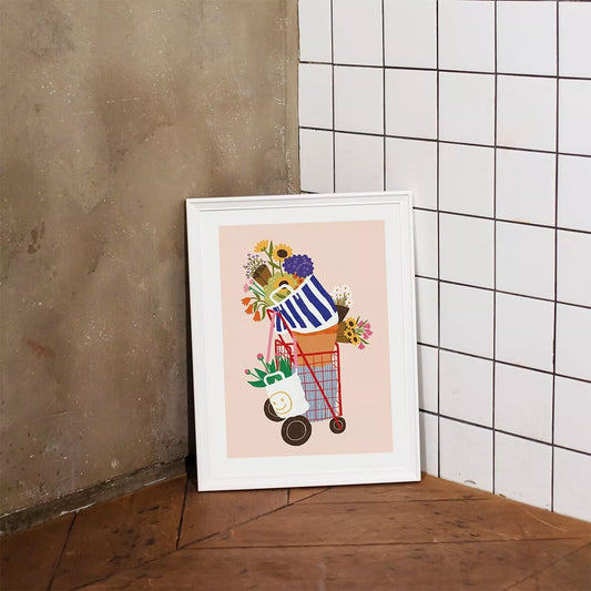 Affiche A4 Marché aux fleurs 🍋