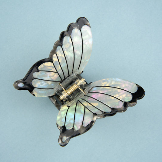 PINCE À CHEVEUX PAPILLON BLANC
