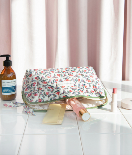 PETITE TROUSSE MAQUILLAGE FLORA CRÈME – MUSÉE DE LA TOILE DE JOUY X BINDI ATELIER